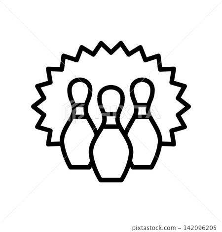 Bowling icon design template Bowling icon design template 142096205
