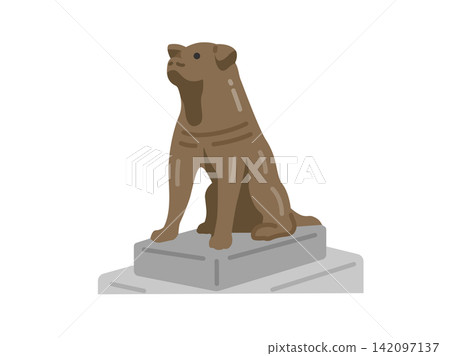 忠犬八公雕像的插圖 忠犬八公雕像的插圖 142097137
