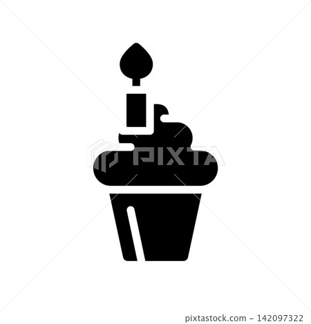 Cupcake icon design template Cupcake icon design template 142097322