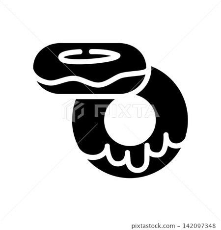 Donut icon design template Donut icon design template 142097348