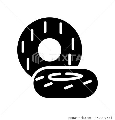 Donut icon design template Donut icon design template 142097351