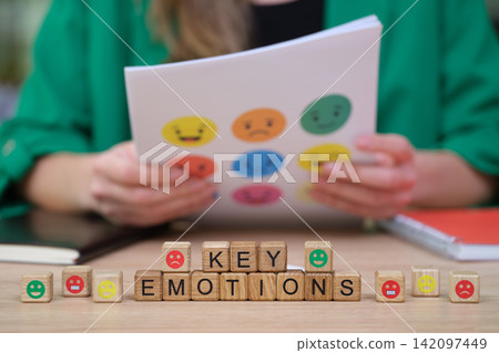 Exploring feelings through colorful emotions and thoughtful expressions during a creative workshop Exploring feelings through colorful emotions and thoughtful expressions during a creative workshop 142097449