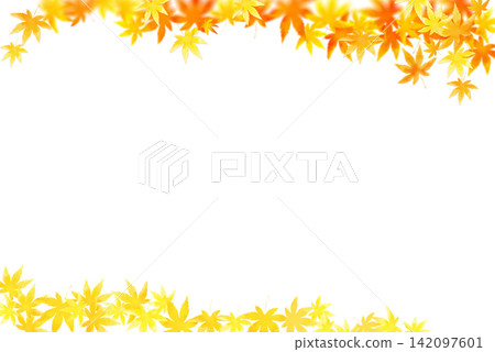 Autumn leaves background illustration, seasonal image 142097601