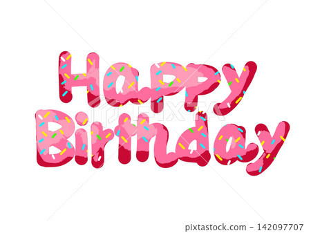 Happy Birthday, logo, candy-style Happy Birthday, logo, candy-style 142097707