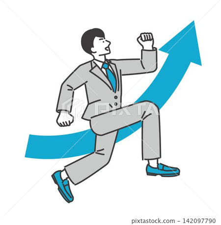 Vector illustration of a student jumping / in a school uniform / high school student / middle school student Vector illustration of a student jumping / in a school uniform / high school student / middle school student 142097790