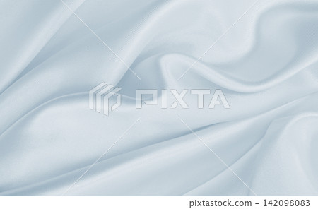 Smooth elegant grey silk or satin luxury cloth as wedding background. Luxurious background design 142098083
