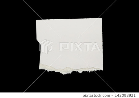 White ripped paper torn edges strips isolated on black background White ripped paper torn edges strips isolated on black background 142098921