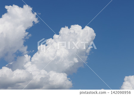 blue sky and white clouds blue sky and white clouds 142098956