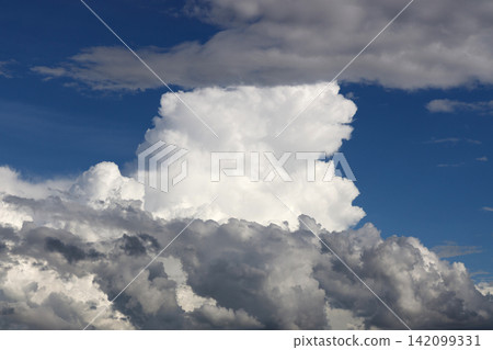 blue sky and white clouds blue sky and white clouds 142099331