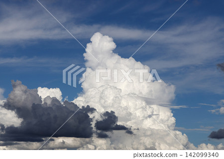 blue sky and white clouds blue sky and white clouds 142099340