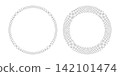 Radial Circle Dots Patterns for Decorative Round Frames. 142101474