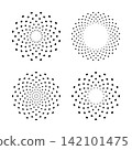 Radial Rotation Circle Dots Patterns Set. 142101475