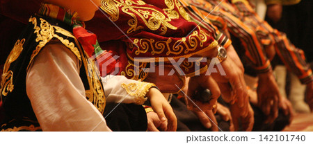 Men in folkloric clothes in Konya Aksehir Men in folkloric clothes in Konya Aksehir 142101740