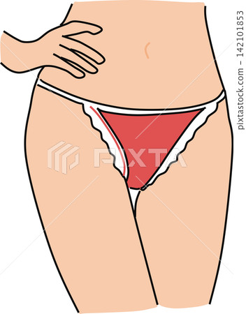 Illustration of a woman who succeeded in dieting Illustration of a woman who succeeded in dieting 142101853