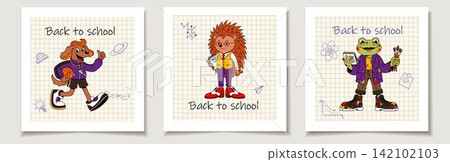 Back to School Animal Student Character Poster Set Back to School Animal Student Character Poster Set 142102103