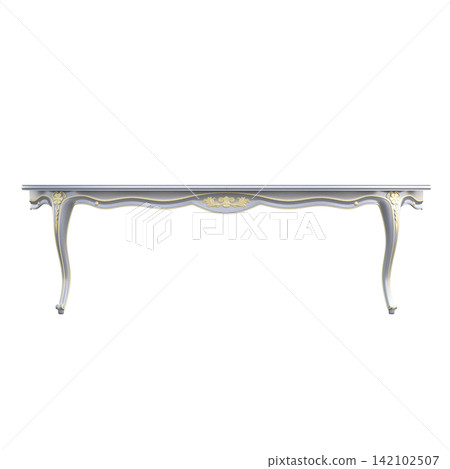 diner table isolated on transparent background, 3D illustration, cg render 142102507
