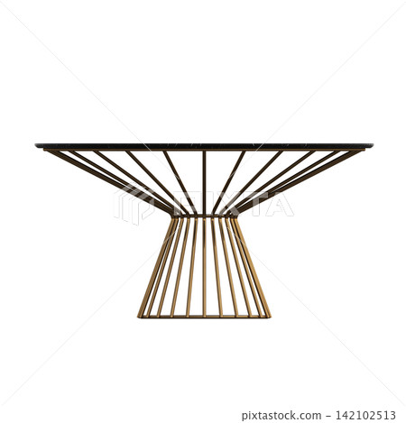 diner table isolated on transparent background, 3D illustration, cg render diner table isolated on transparent background, 3D illustration, cg render 142102513