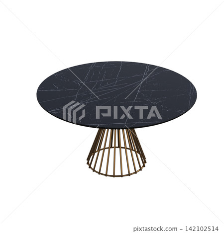 diner table isolated on transparent background, 3D illustration, cg render diner table isolated on transparent background, 3D illustration, cg render 142102514