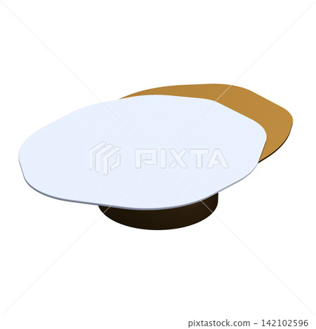 diner table isolated on transparent background, 3D illustration, cg render diner table isolated on transparent background, 3D illustration, cg render 142102596