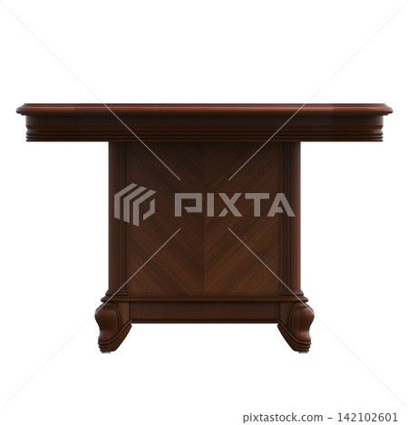diner table isolated on transparent background, 3D illustration, cg render diner table isolated on transparent background, 3D illustration, cg render 142102601