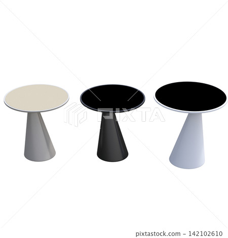 diner table isolated on transparent background, 3D illustration, cg render 142102610