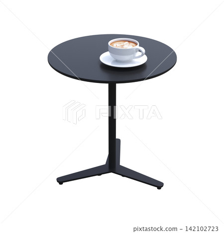 coffee table isolated on transparent background, 3D illustration, cg render coffee table isolated on transparent background, 3D illustration, cg render 142102723