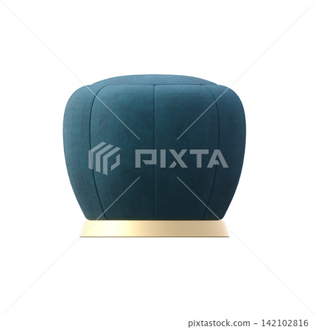 soft pouf isolate on a transparent background, interior furniture, 3D illustration, cg render soft pouf isolate on a transparent background, interior furniture, 3D illustration, cg render 142102816