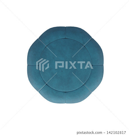 soft pouf isolate on a transparent background, interior furniture, 3D illustration, cg render soft pouf isolate on a transparent background, interior furniture, 3D illustration, cg render 142102817