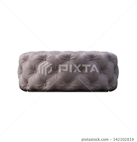 soft pouf isolate on a transparent background, interior furniture, 3D illustration, cg render soft pouf isolate on a transparent background, interior furniture, 3D illustration, cg render 142102819