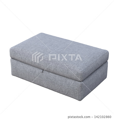 soft pouf isolate on a transparent background, interior furniture, 3D illustration, cg render soft pouf isolate on a transparent background, interior furniture, 3D illustration, cg render 142102860