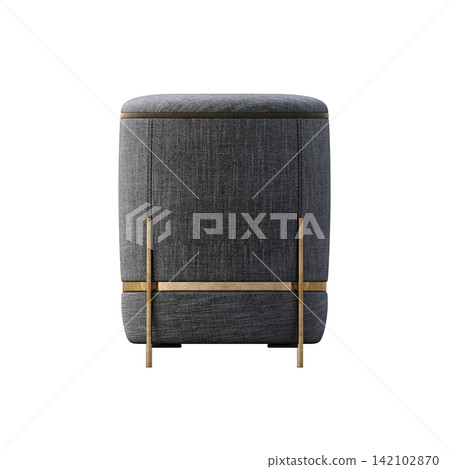 soft pouf isolate on a transparent background, interior furniture, 3D illustration, cg render soft pouf isolate on a transparent background, interior furniture, 3D illustration, cg render 142102870