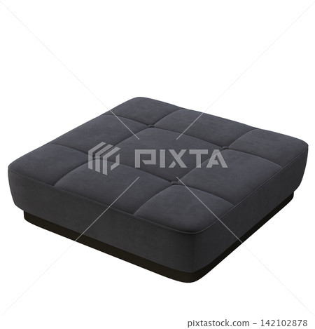 soft pouf isolate on a transparent background, interior furniture, 3D illustration, cg render soft pouf isolate on a transparent background, interior furniture, 3D illustration, cg render 142102878