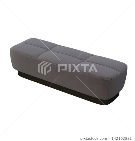 soft pouf isolate on a transparent background, interior furniture, 3D illustration, cg render soft pouf isolate on a transparent background, interior furniture, 3D illustration, cg render 142102881