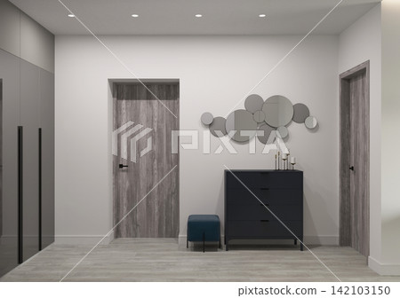 residential interior visualization, 3D illustration, cg 142103150