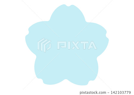 Flower frame icon, light blue/sky blue, vibrant. Flower frame icon, light blue/sky blue, vibrant. 142103779