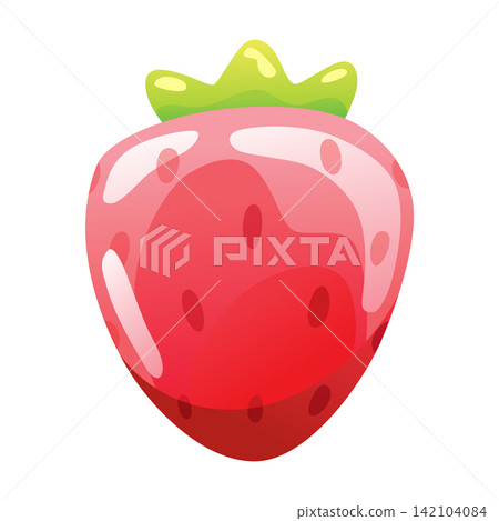 Playful glossy jelly candy in bright color arranged on a white background. The artwork features shape fruit Playful glossy jelly candy in bright color arranged on a white background. The artwork features shape fruit 142104084