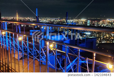 Night view and from the rooftop of a building Night view and from the rooftop of a building 142104643