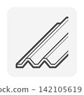 Concrete zinc deck slab vector icon design on white background. 142105619