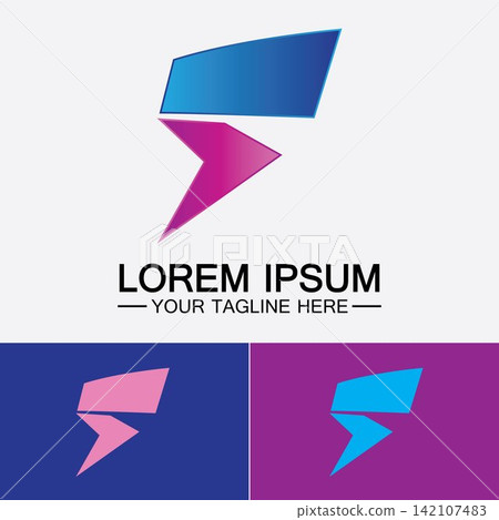 Business corporate letter S logo design vector. 142107483