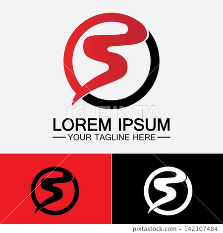 Business corporate letter S logo design vector. 142107484