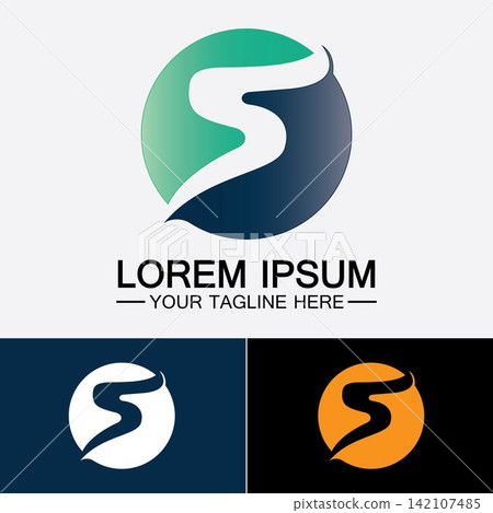 Business corporate letter S logo design vector. 142107485