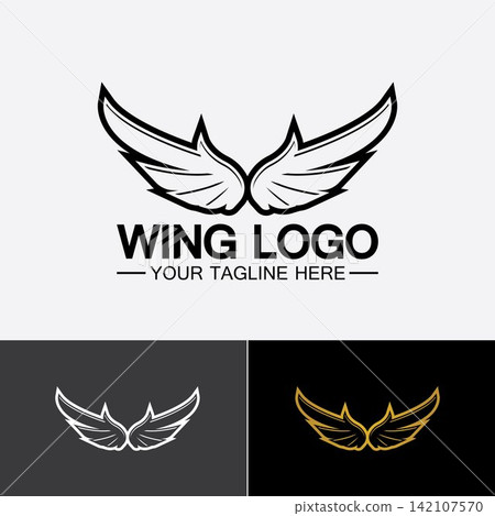 Wings logo vector icon symbol illustration design template 142107570