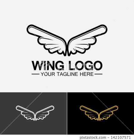 Wings logo vector icon symbol illustration design template 142107571