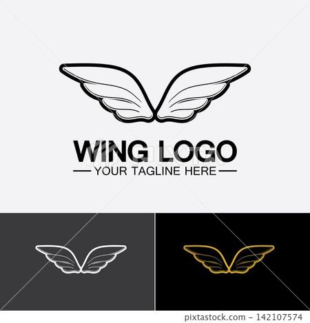 Wings logo vector icon symbol illustration design template 142107574