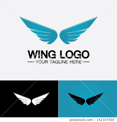 Wings logo vector icon symbol illustration design template 142107580
