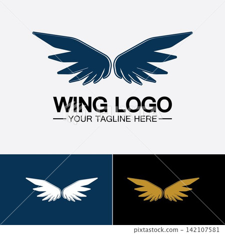 Wings logo vector icon symbol illustration design template 142107581