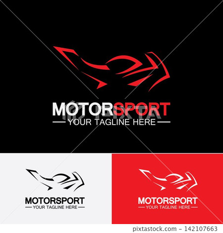 Motorcycle Sport Logo Symbol Vector illustration Design Template Motorcycle Sport Logo Symbol Vector illustration Design Template 142107663