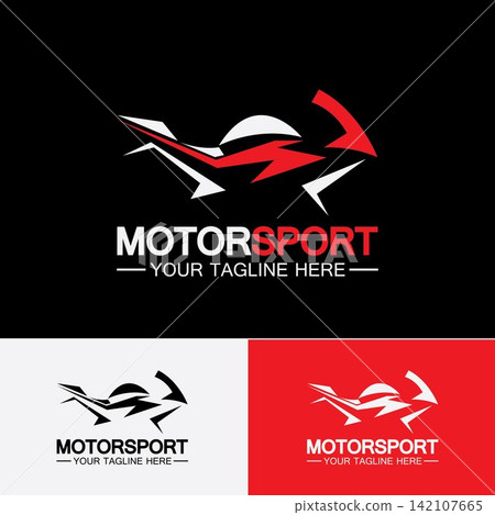 Motorcycle Sport Logo Symbol Vector illustration Design Template Motorcycle Sport Logo Symbol Vector illustration Design Template 142107665
