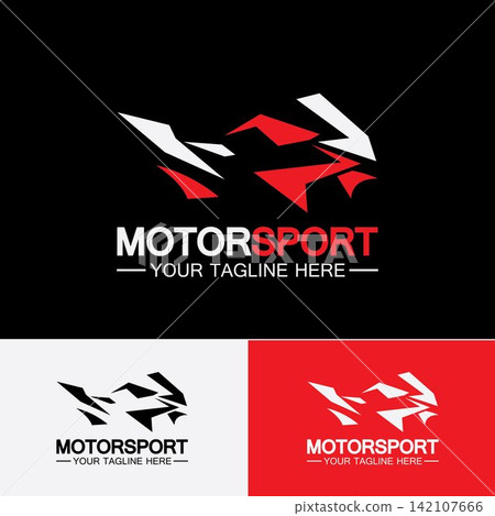 Motorcycle Sport Logo Symbol Vector illustration Design Template Motorcycle Sport Logo Symbol Vector illustration Design Template 142107666