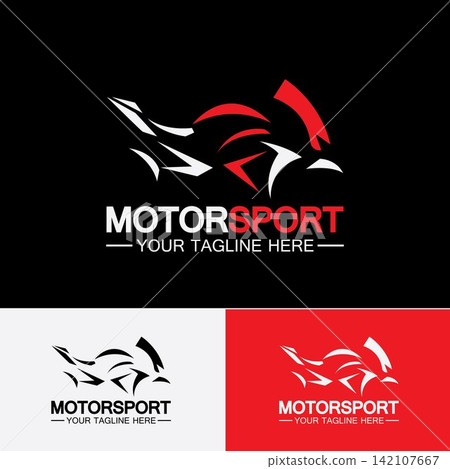 Motorcycle Sport Logo Symbol Vector illustration Design Template Motorcycle Sport Logo Symbol Vector illustration Design Template 142107667
